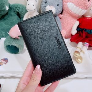 Coach black leather Universal Phone Case wallets 2in 1/NWT
